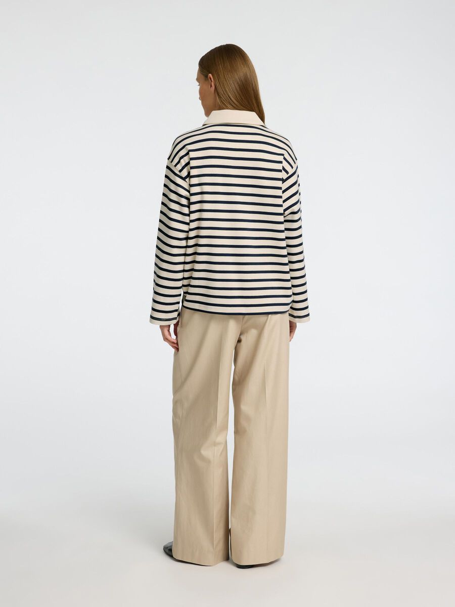 Selected GESTREEPT POLO MET LANGE MOUWEN, Birch, highres - 16097146_Birch_1210849_004.jpg