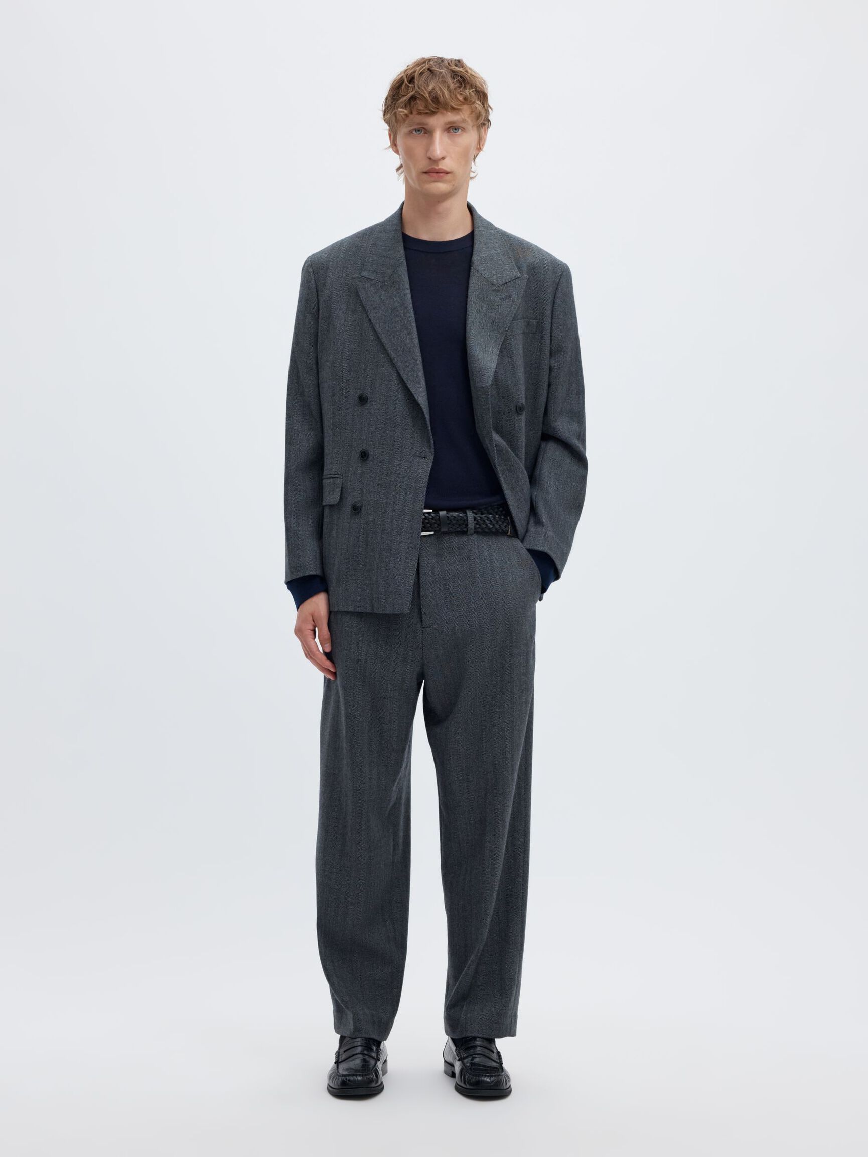 PULLOVER, Navy Blazer, highres