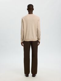 100% MERINO WOOL PULLOVER, Oatmeal, highres