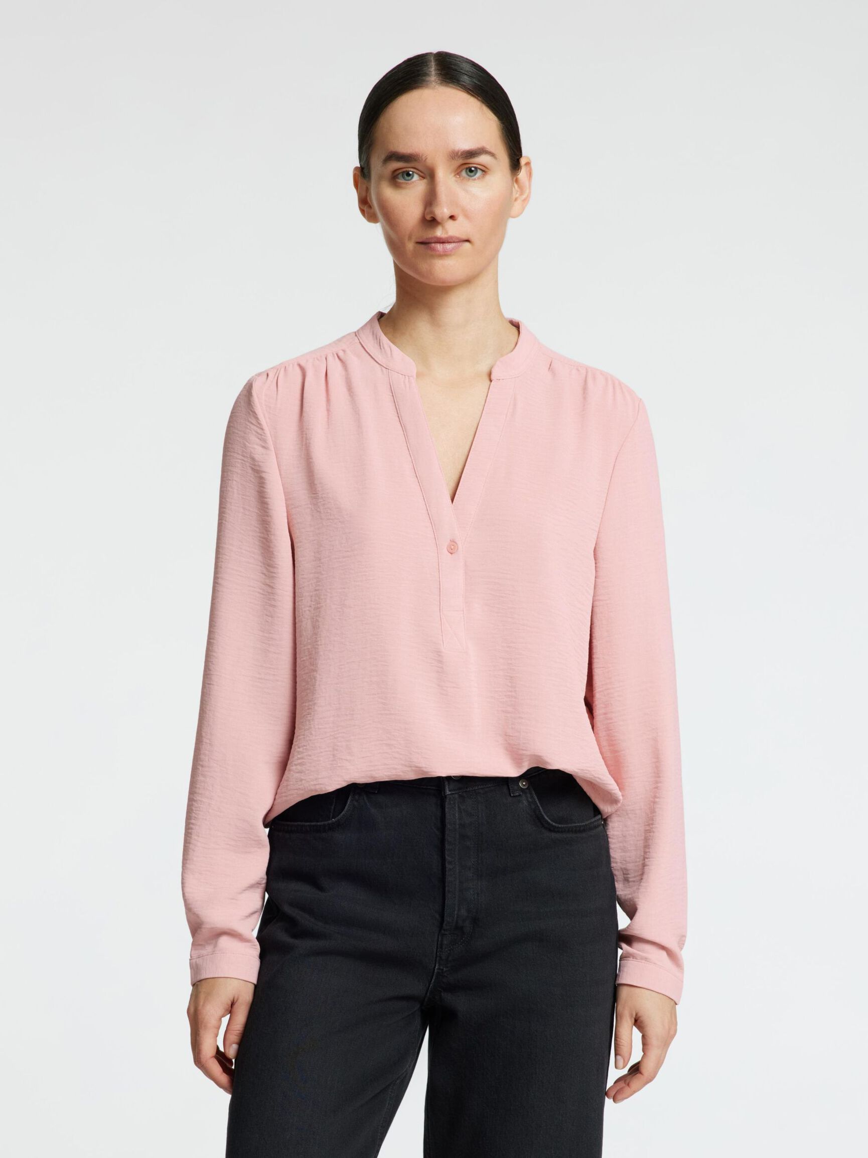 LONG-SLEEVED BLOUSE, Pale Mauve, highres