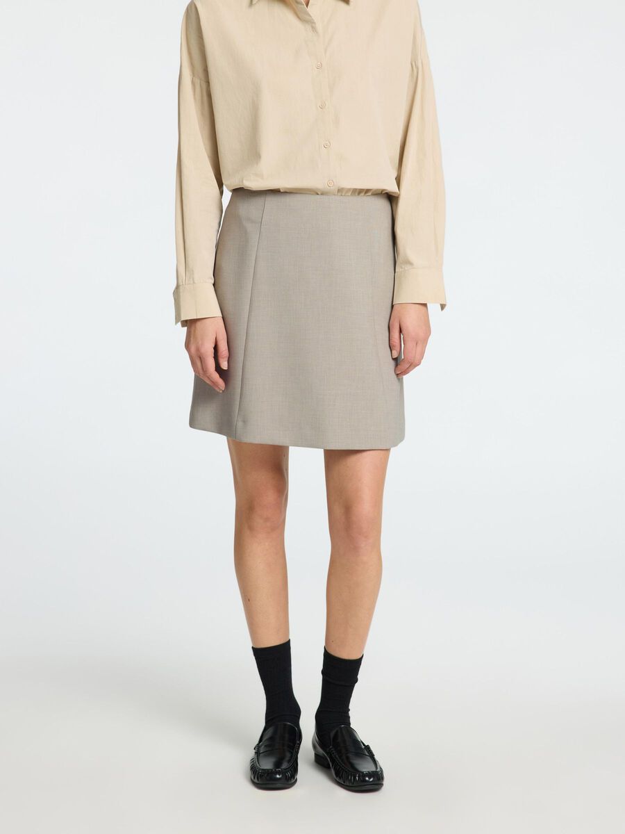 Selected VISCOSE BLEND MINI SKIRT, Island Fossil, highres - 16096357_IslandFossil_1154874_003.jpg