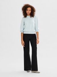 PUFF SLEEVE SWEATSHIRT, Cashmere Blue, highres