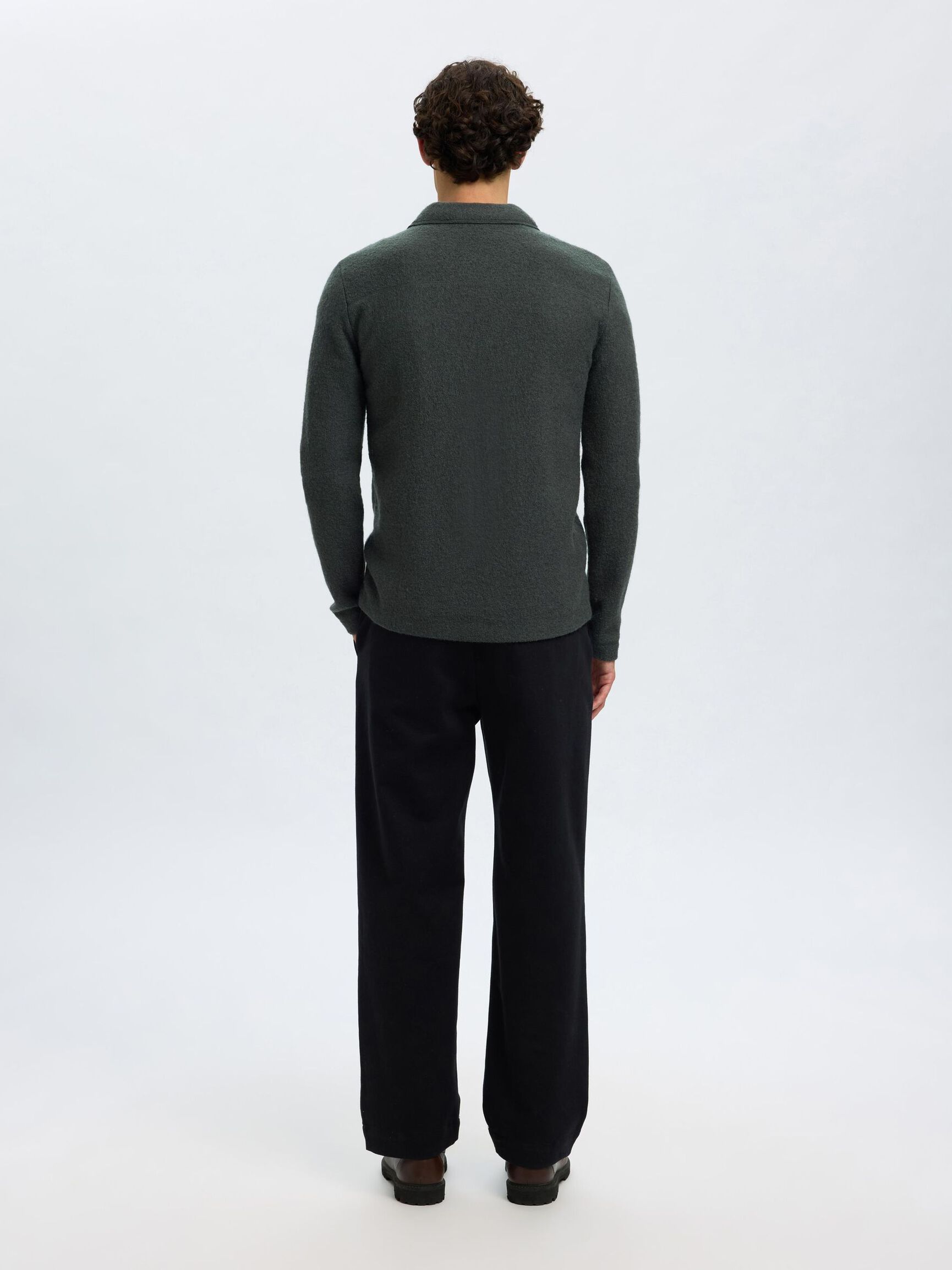 100% WOLL STRICKJACKE, Deep Forest, highres