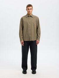 RELAXED FIT TWILL SHIRT, Vetiver, highres