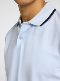 SHORT SLEEVED POLO SHIRT, Cashmere Blue, highres
