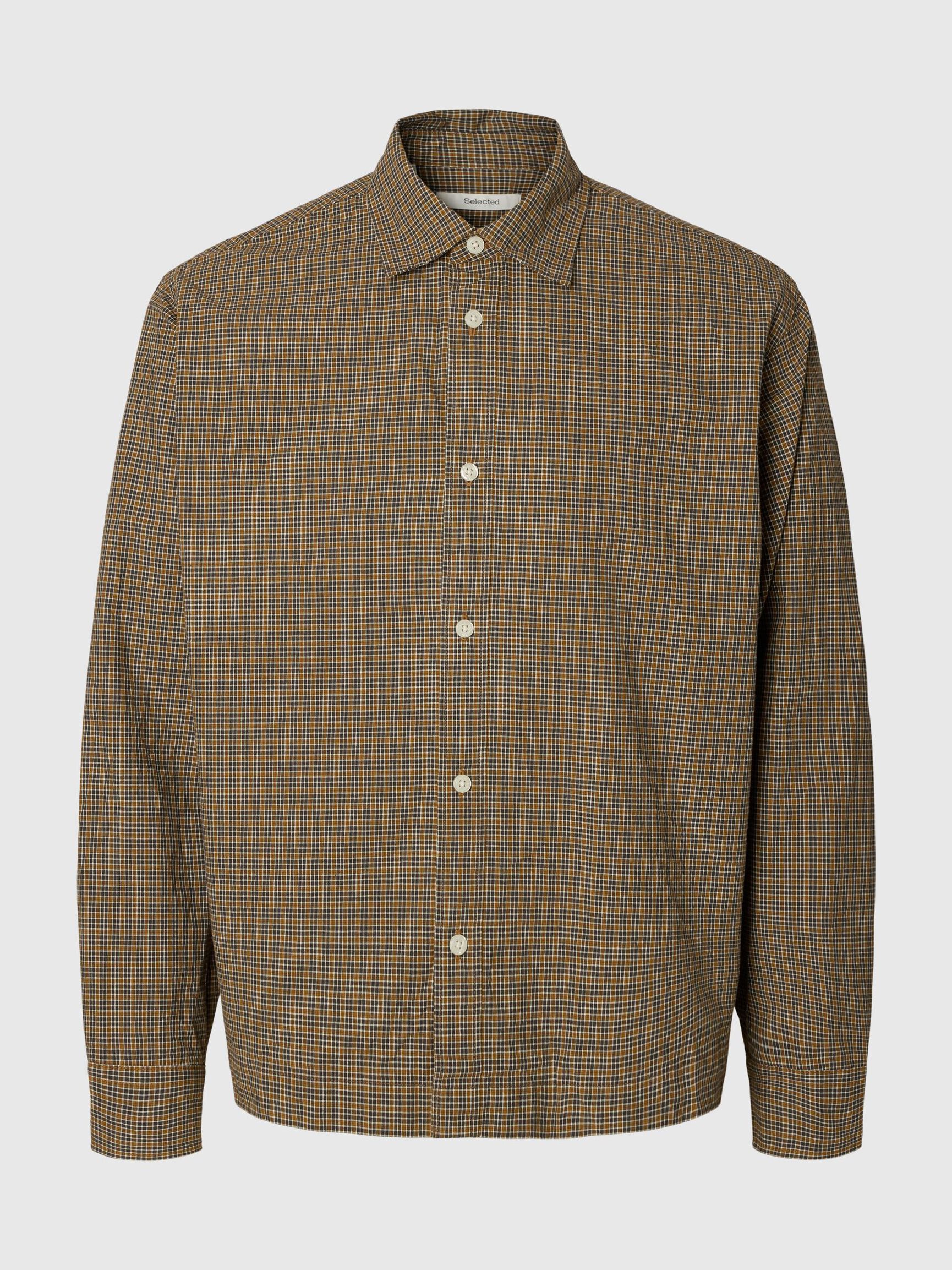 RELAXED FIT LONG SLEEVED SHIRT, Chocolate Torte, highres