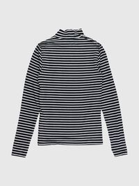 STRIBET TOP MED LANGE ÆRMER, Black, highres