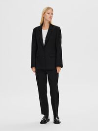 SLIM FIT CROPPED BUKSER, Black, highres