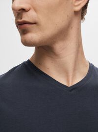 V-NECK T-SHIRT, Navy Blazer, highres