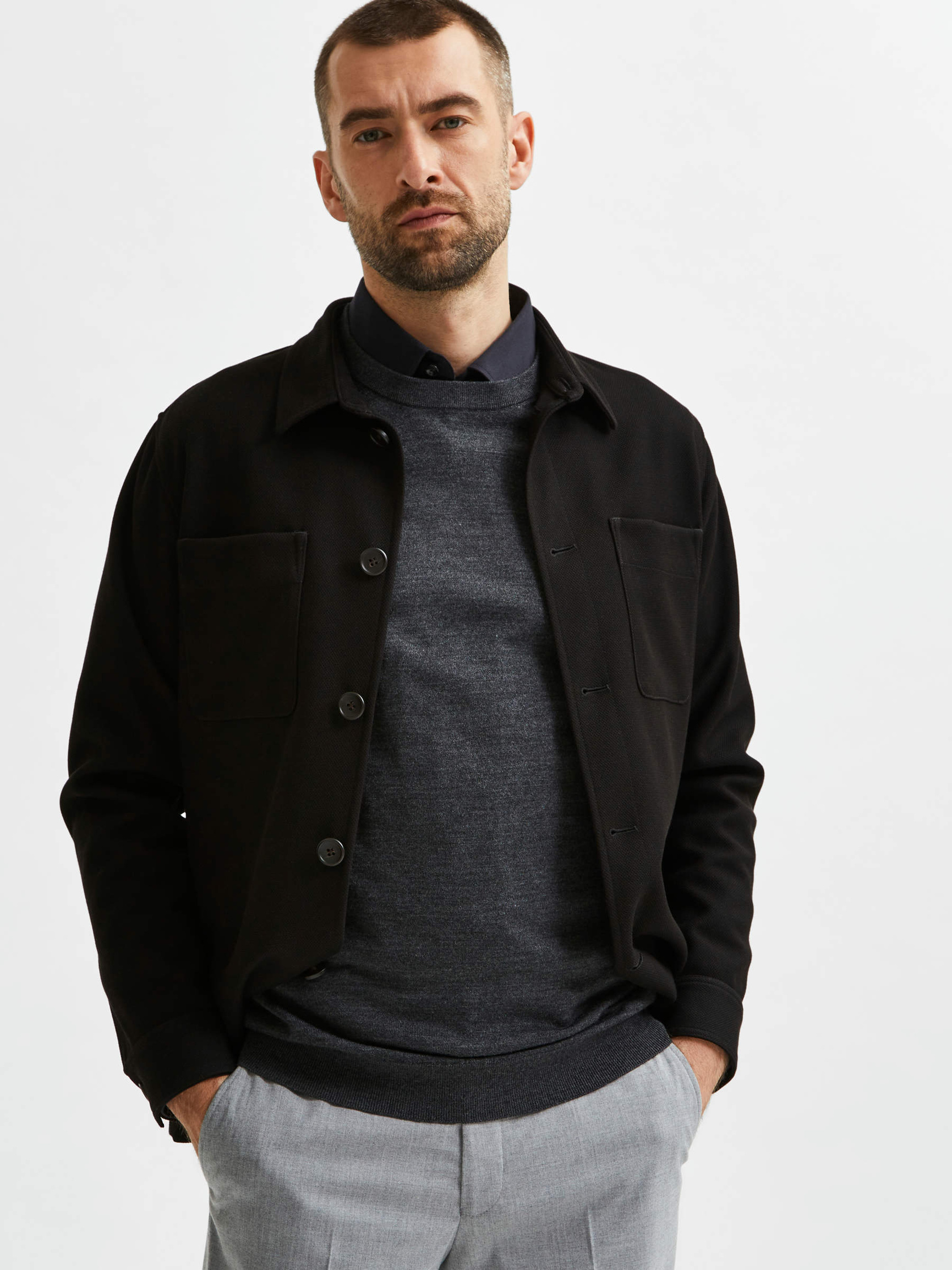 LÅNGÄRMAD TRÖJA, Medium Grey Melange, highres