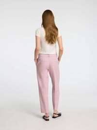 CROPPED TAPERED TROUSERS, Bleached Mauve, highres