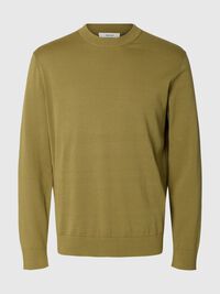 BAUMWOLL PULLOVER, Dried Herb, highres