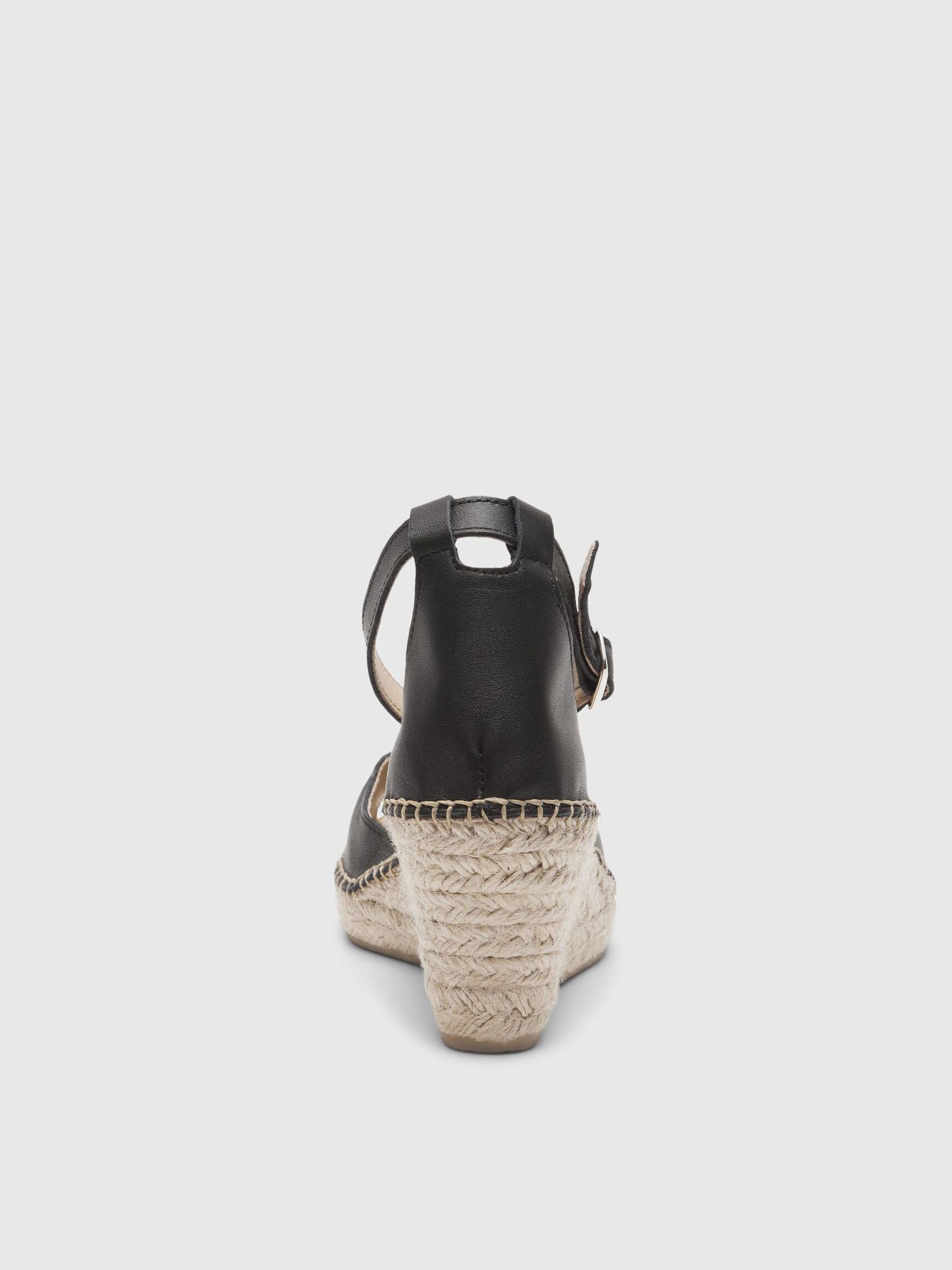 ABSATZ LEDER ESPADRILLES, Black, highres