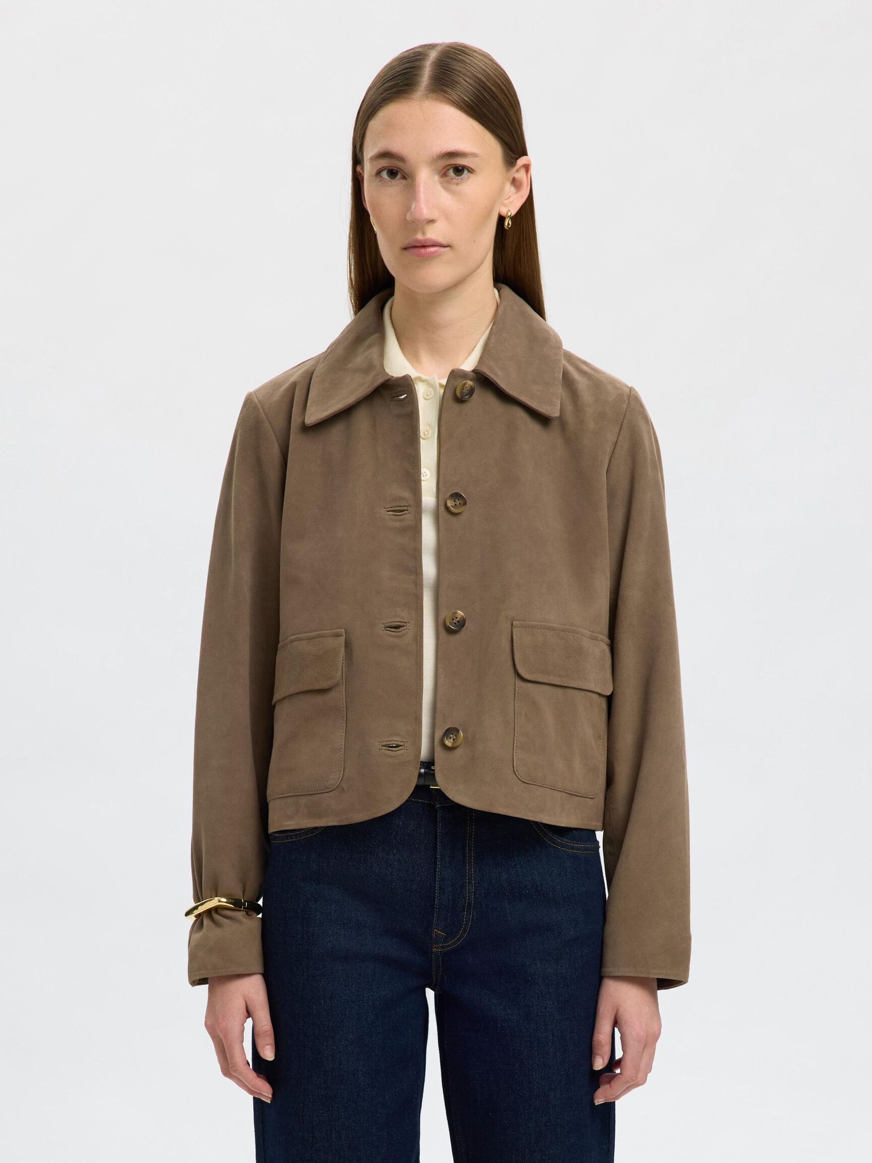 100% SUEDE JACKET, Fungi, highres