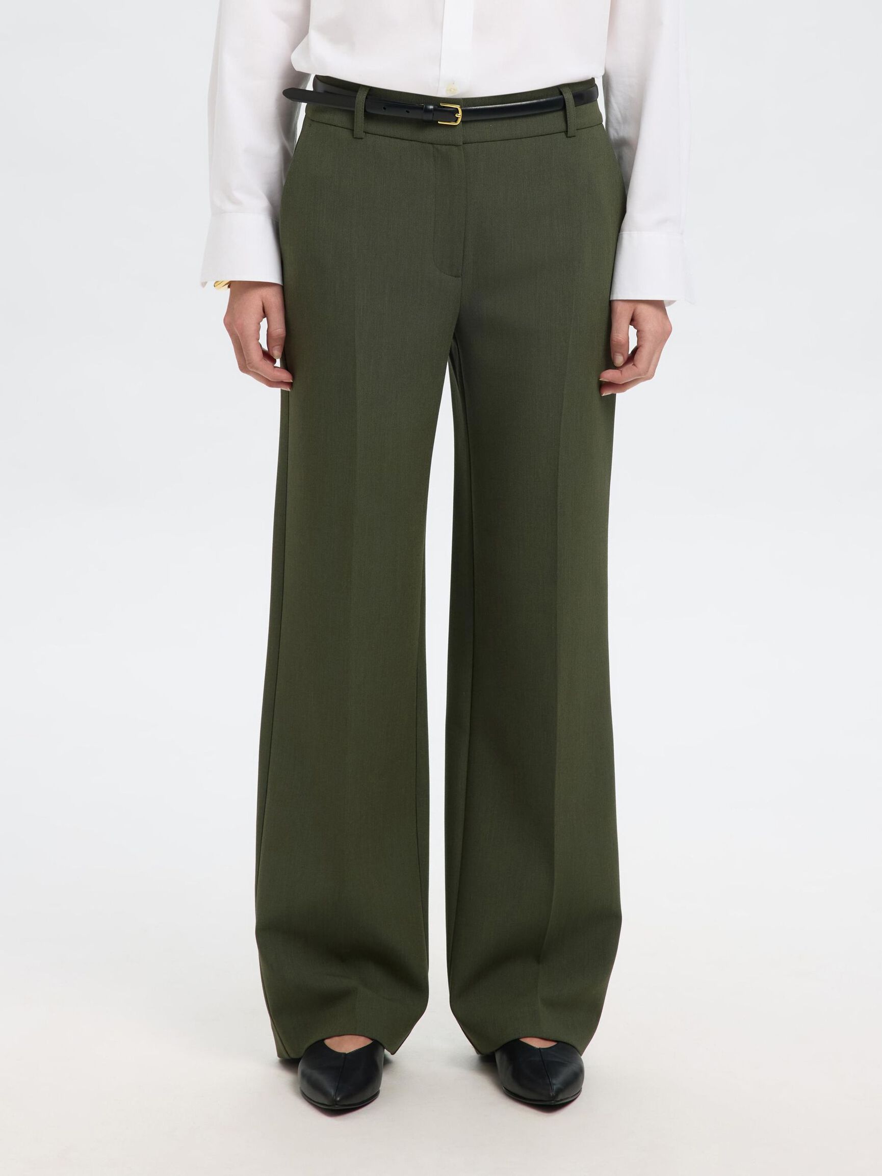 TAILORED WIDE-LEG TROUSERS, Deep Depths, highres