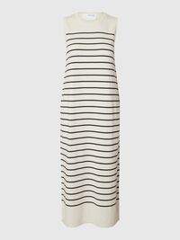 ÄRMELLOSES STRICK MAXIKLEID, Birch, highres
