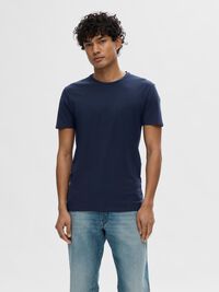 KORTÆRMET T-SHIRT, Navy Blazer, highres