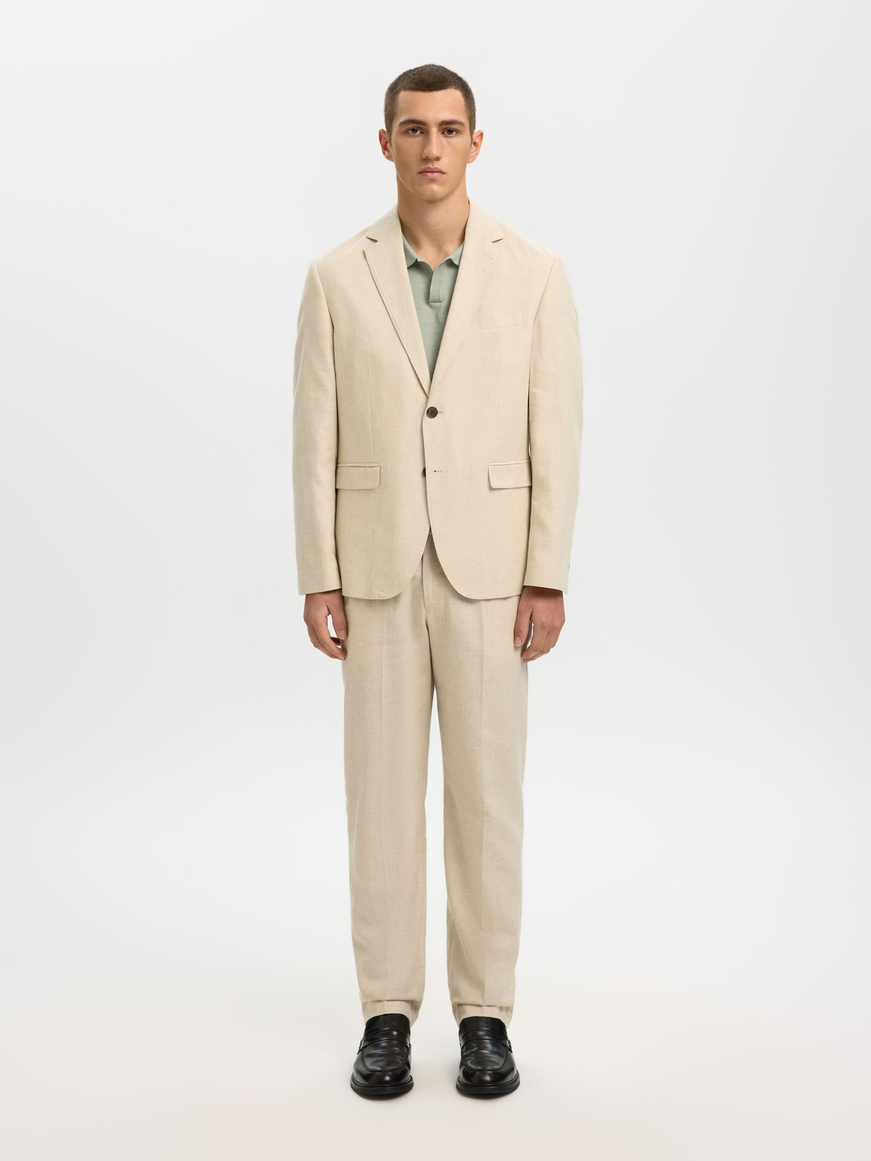 CAMICIA POLO IN MAGLIA, Aqua Gray, highres