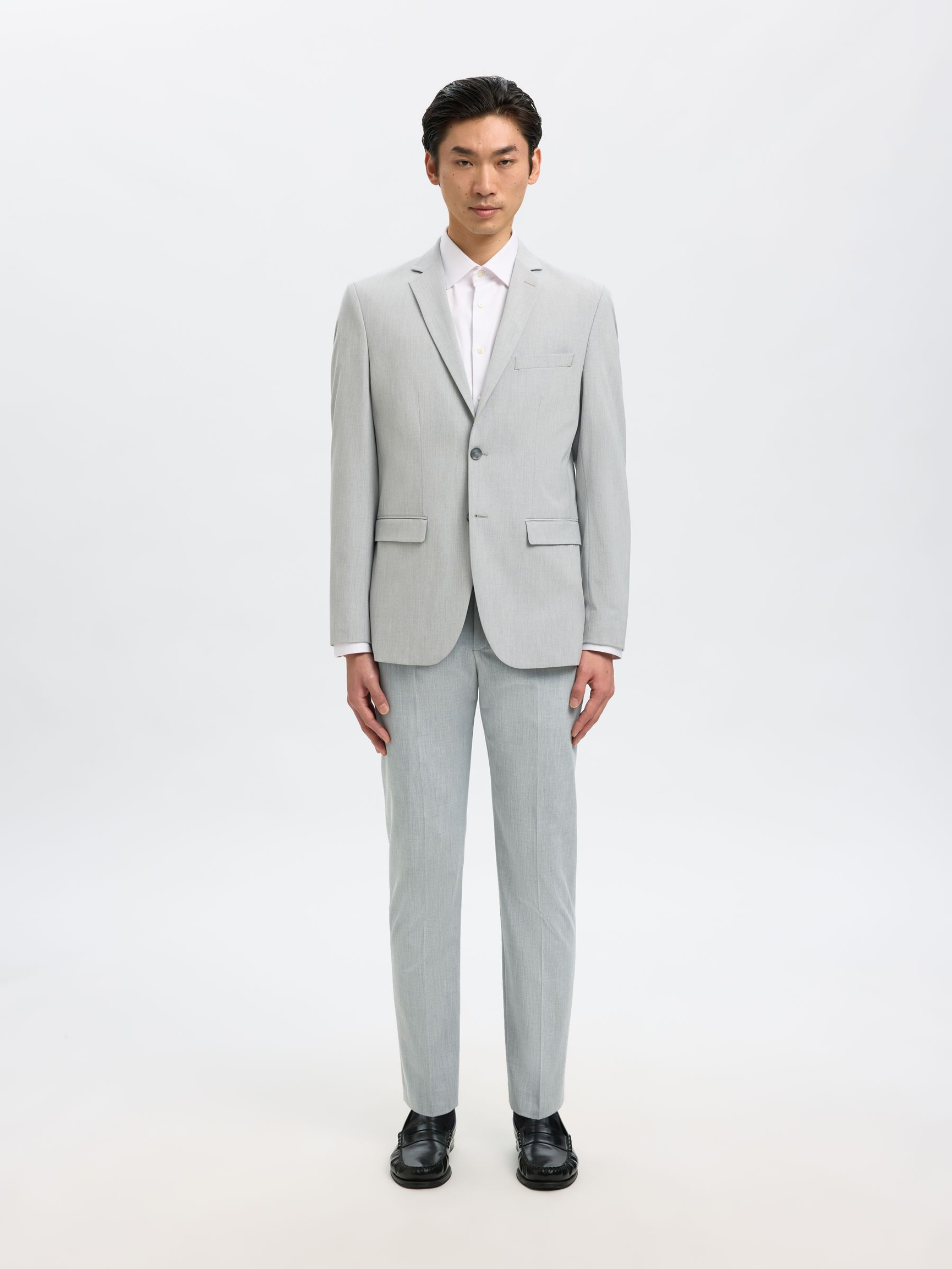 175 SLIM FIT HOSE, Light Grey Melange, highres