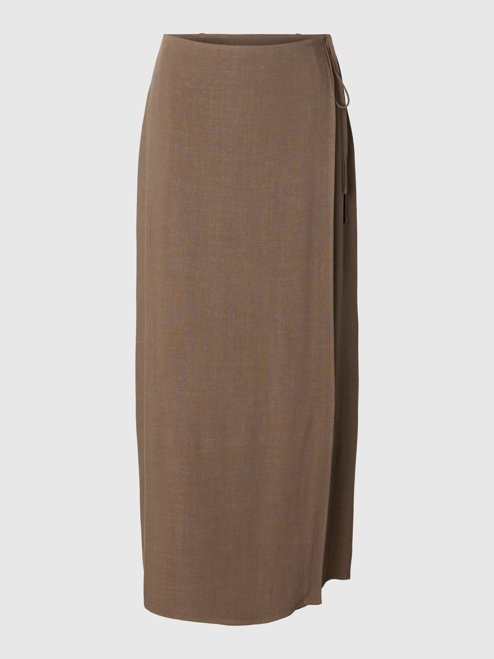 WRAP MAXI SKIRT, Chocolate Chip, highres