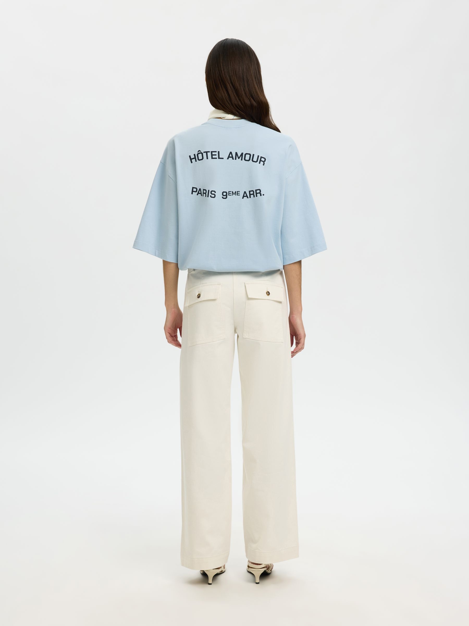 BOXY FIT CREWNECK T-SHIRT, Skyway, highres