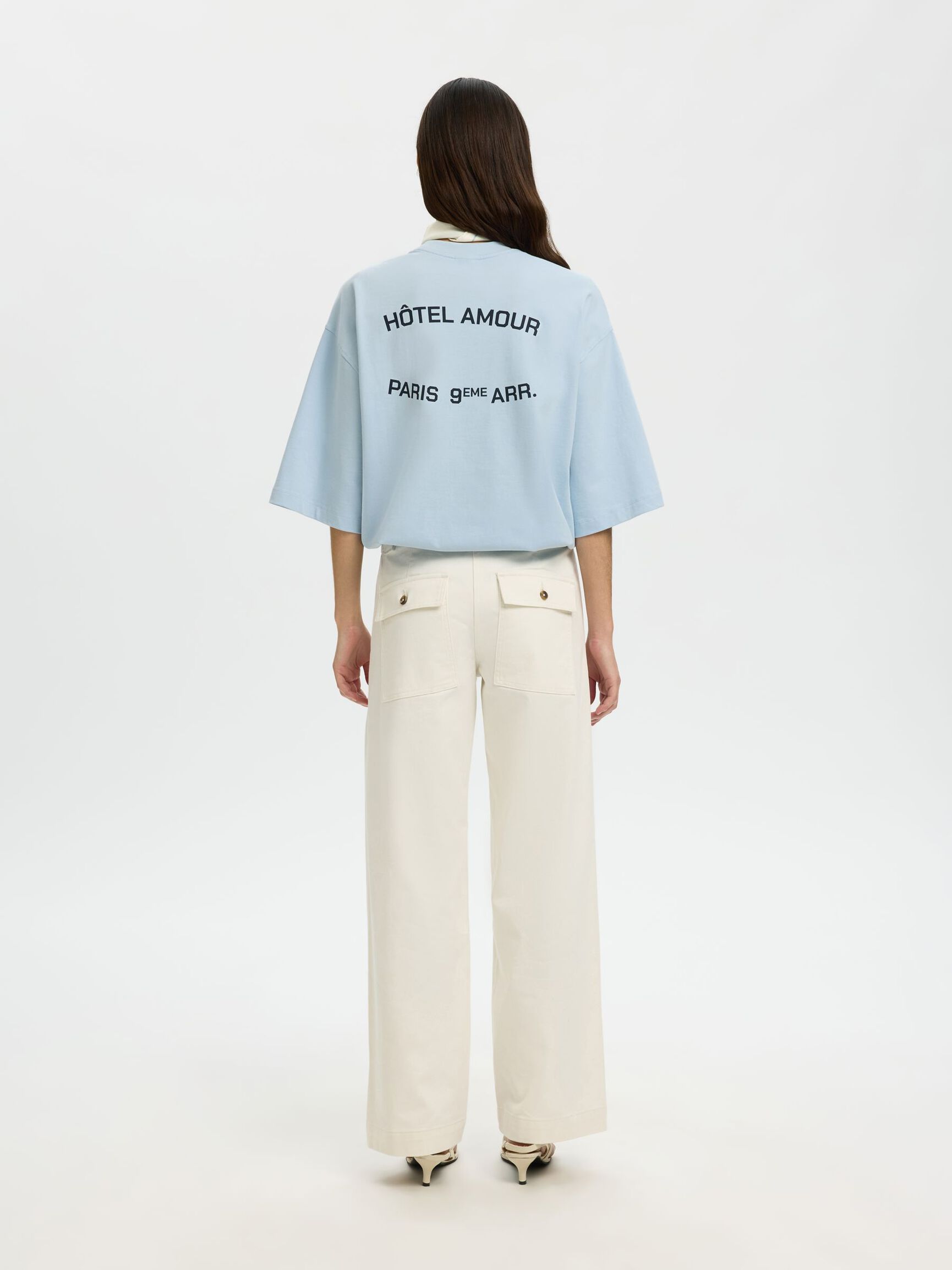 BOXY FIT CREWNECK T-SHIRT, Skyway, highres