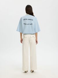 BOXY FIT CREWNECK T-SHIRT, Skyway, highres