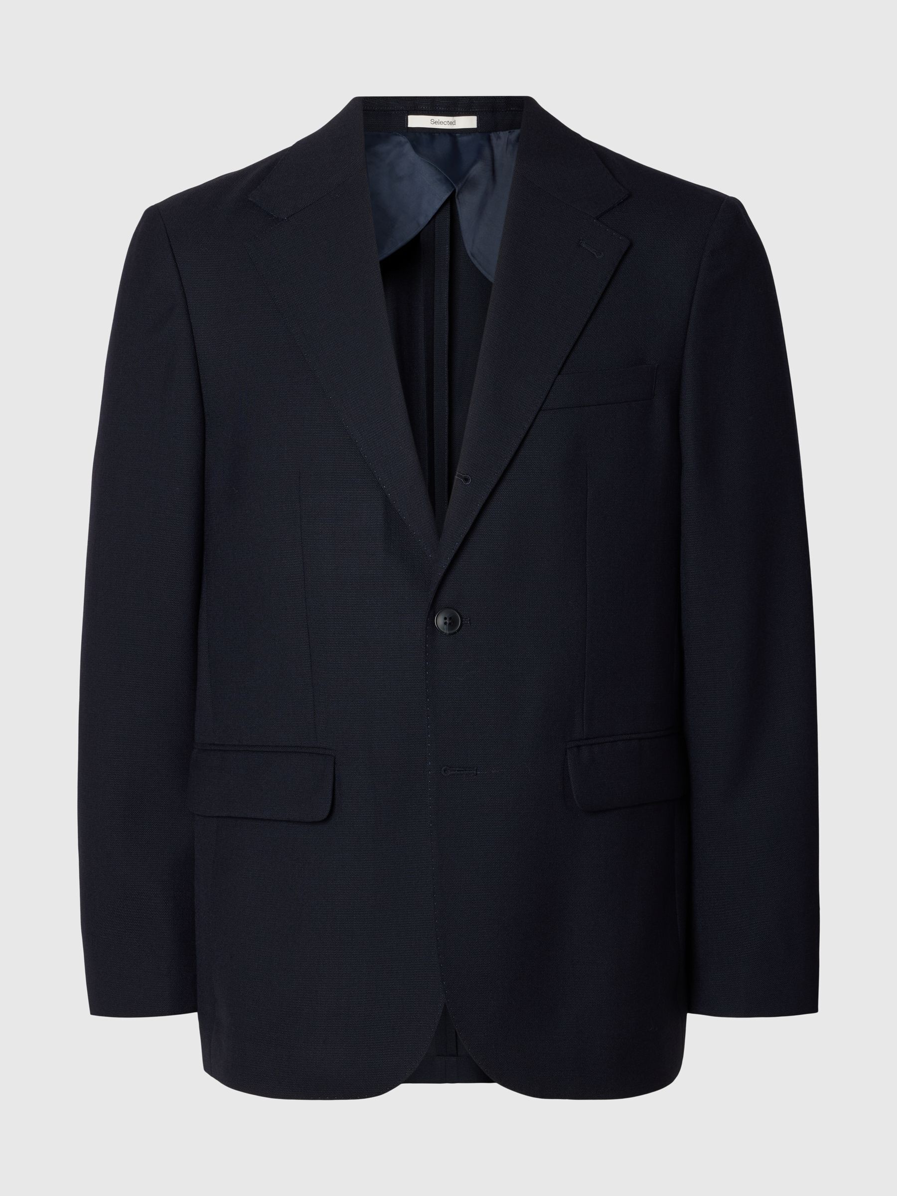 REGULAR FIT WOLLMIX BLAZER, Dark Navy, highres
