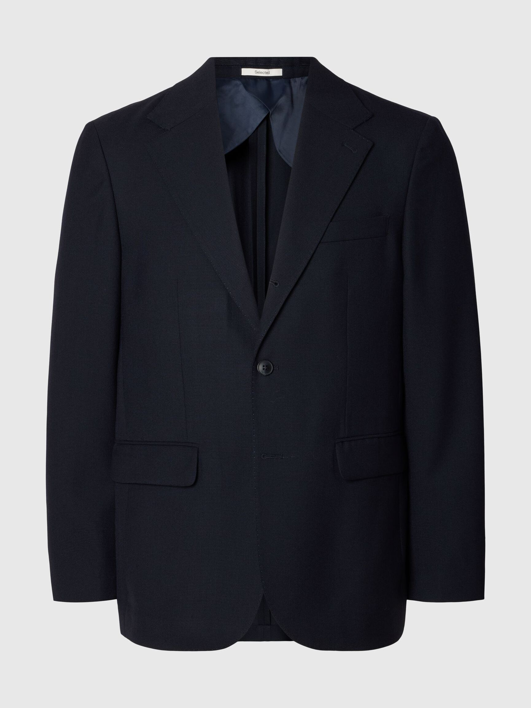 REGULAR FIT WOLLMIX BLAZER, Dark Navy, highres