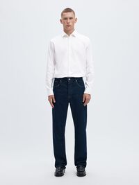 SLIM FIT STRETCH SHIRT, Bright White, highres