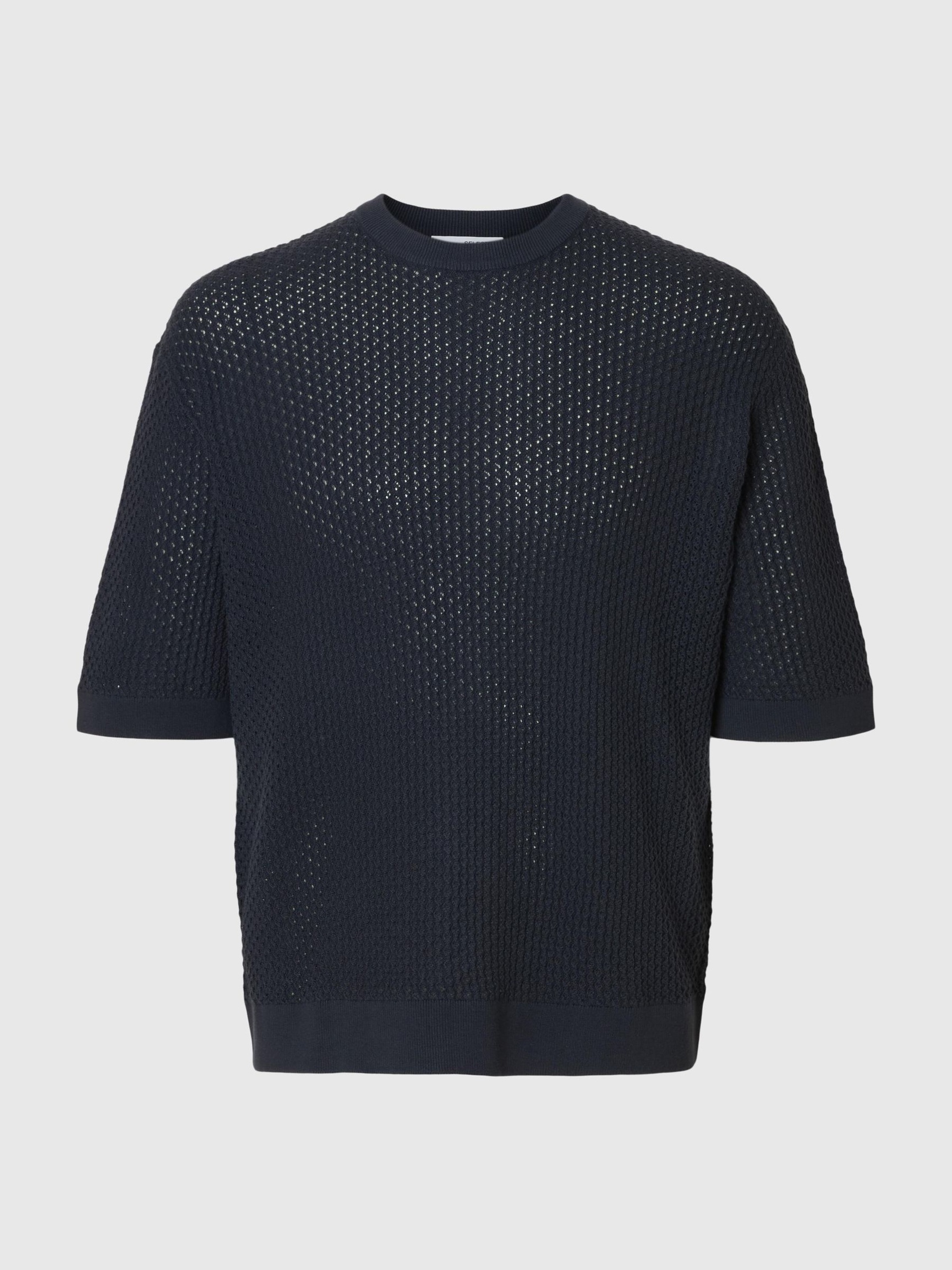 KNITTED T-SHIRT, Outer Space, highres