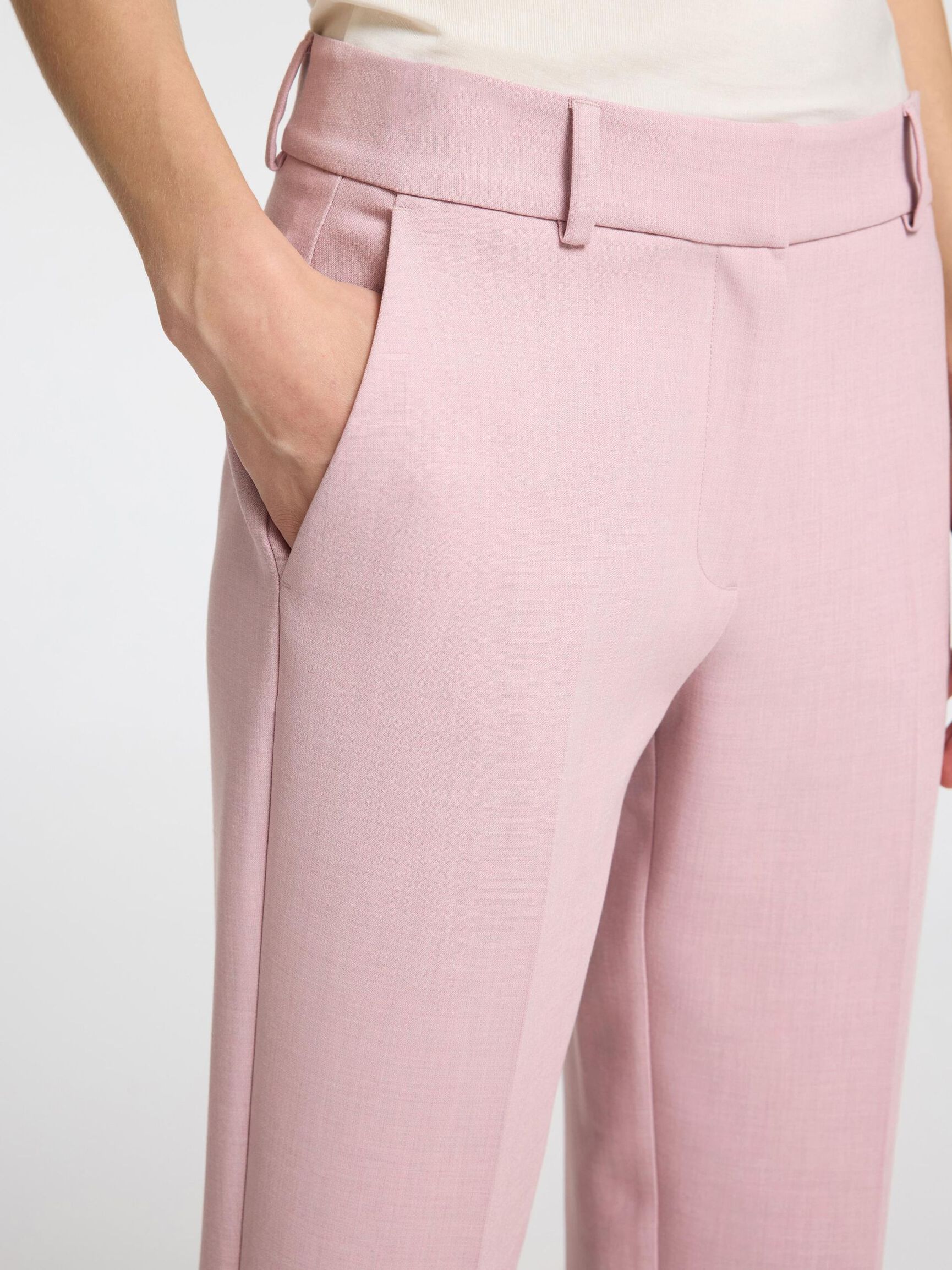 CROP PANTALON À COUPE EFFILÉE, Bleached Mauve, highres