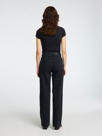 COUPE SLIM T-SHIRT RAS DU COU, Black, highres