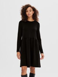 LANGÄRMELIGES MINIKLEID, Black, highres
