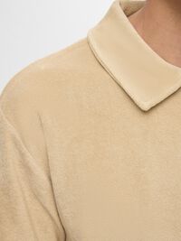 TERRYCLOTH POLO SHIRT, Pure Cashmere, highres