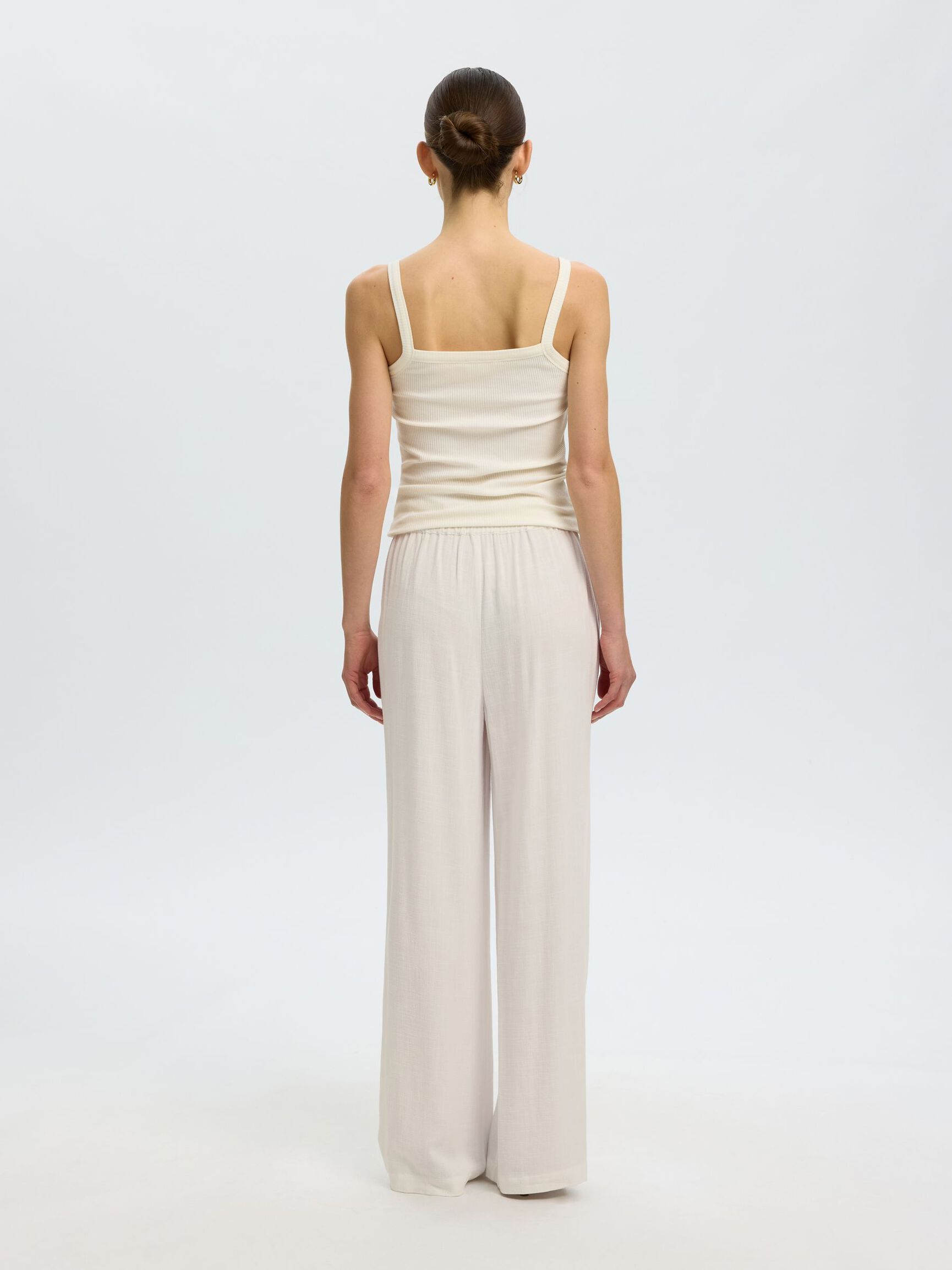 VISCOSE BLEND TROUSERS, Sandshell, highres