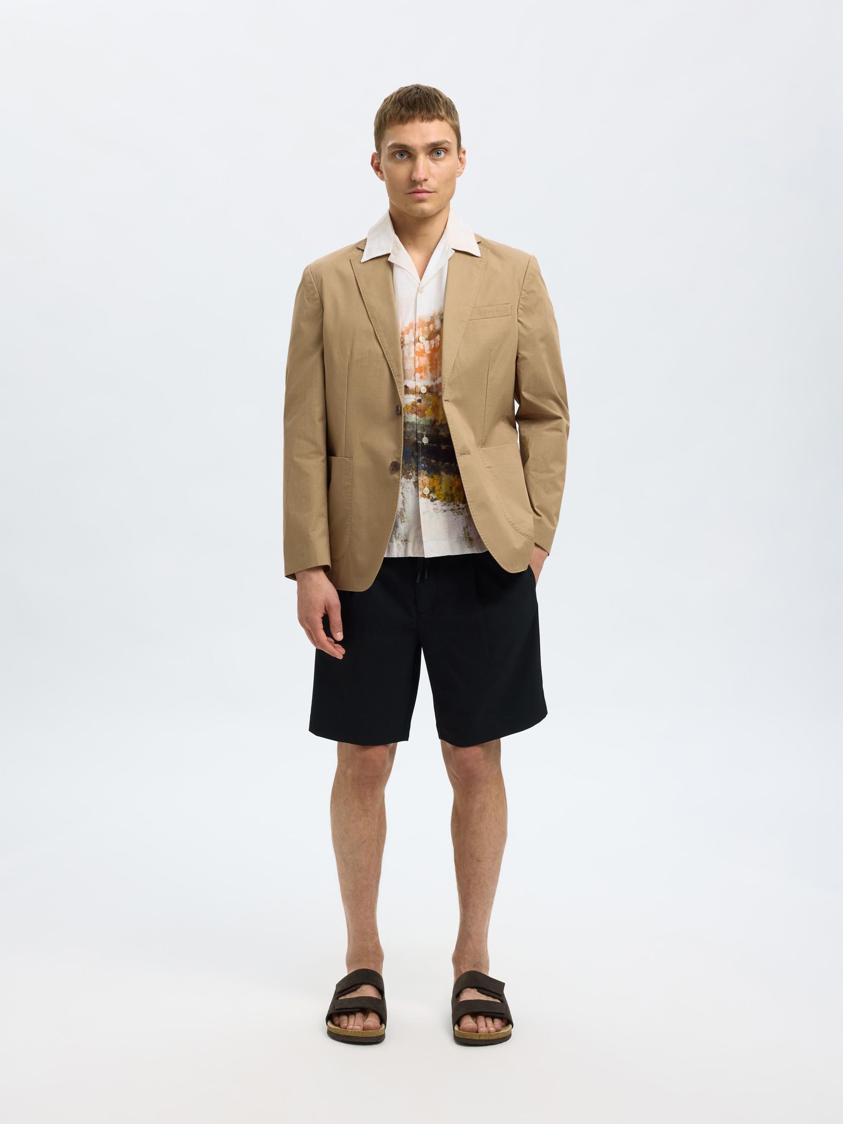 CAMICIA A MANICHE CORTE, Apricot, highres