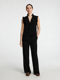 Selected SLEEVELESS RUFFLE DETAIL TOP, Black, highres - 16096447_Black_005.jpg