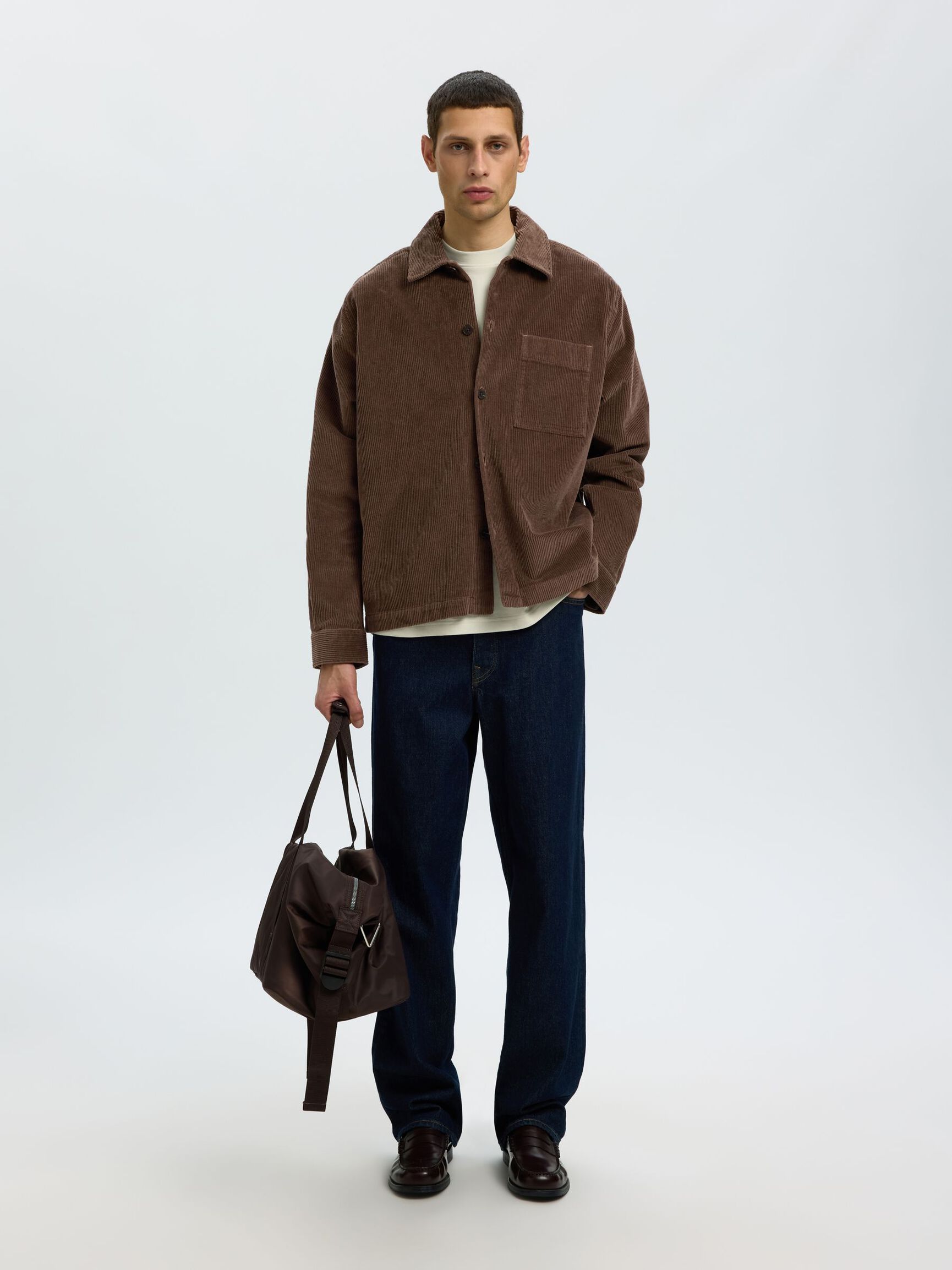 CORDUROY OVERSHIRT, Chocolate Chip, highres