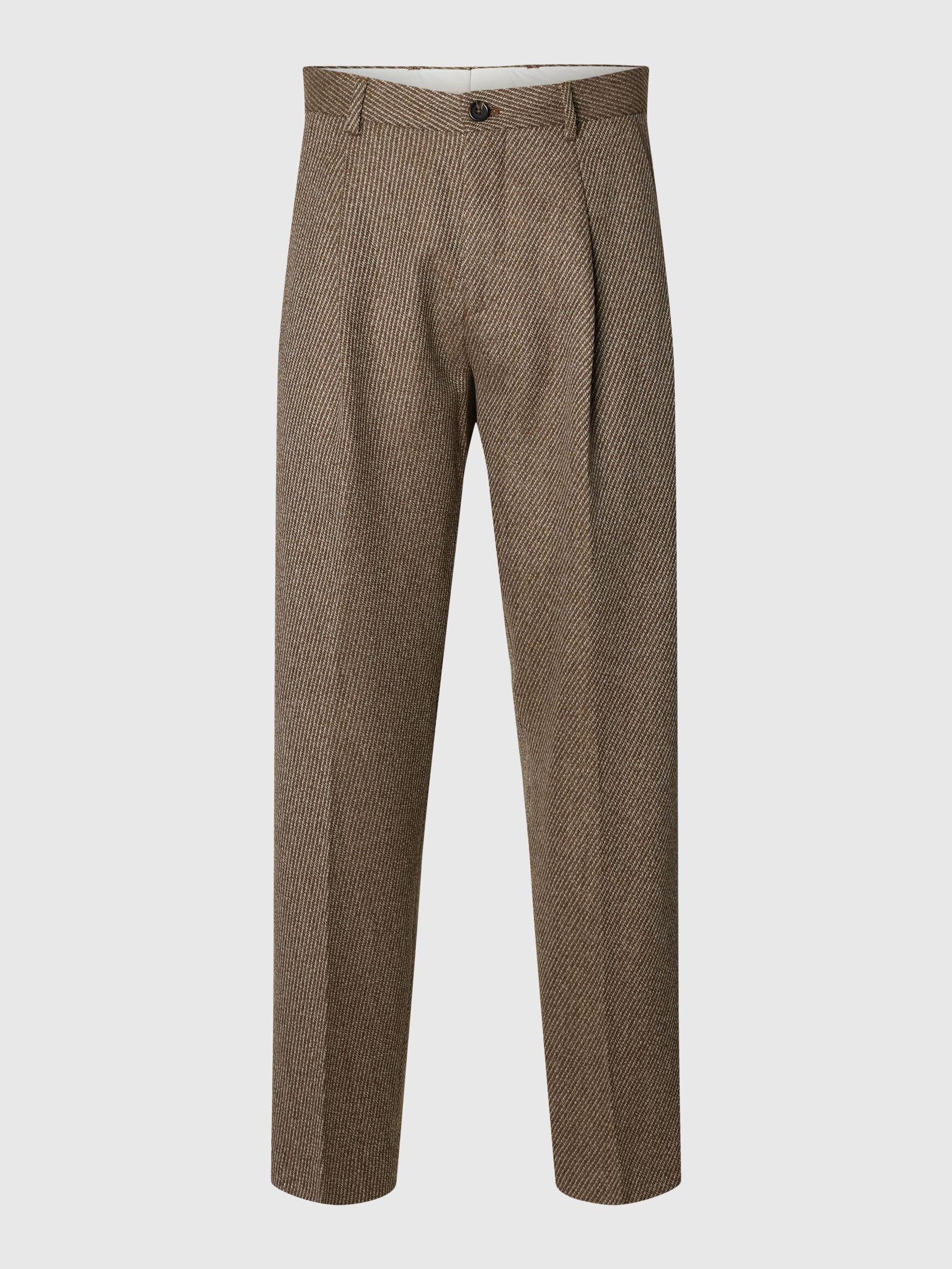 WOOL LOOSE-FIT TROUSERS, Delicioso, highres