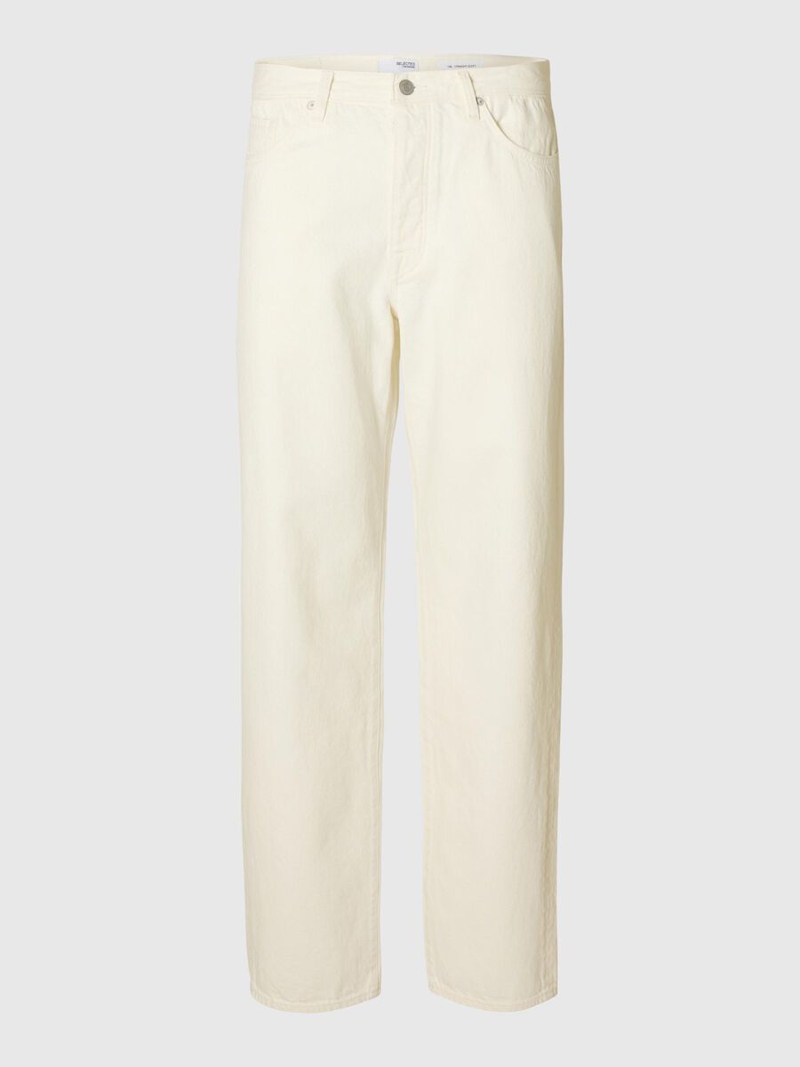 Selected KATOENMIX STRAIGHT FIT JEANS, White Denim, highres - 16097905_WhiteDenim_001.jpg