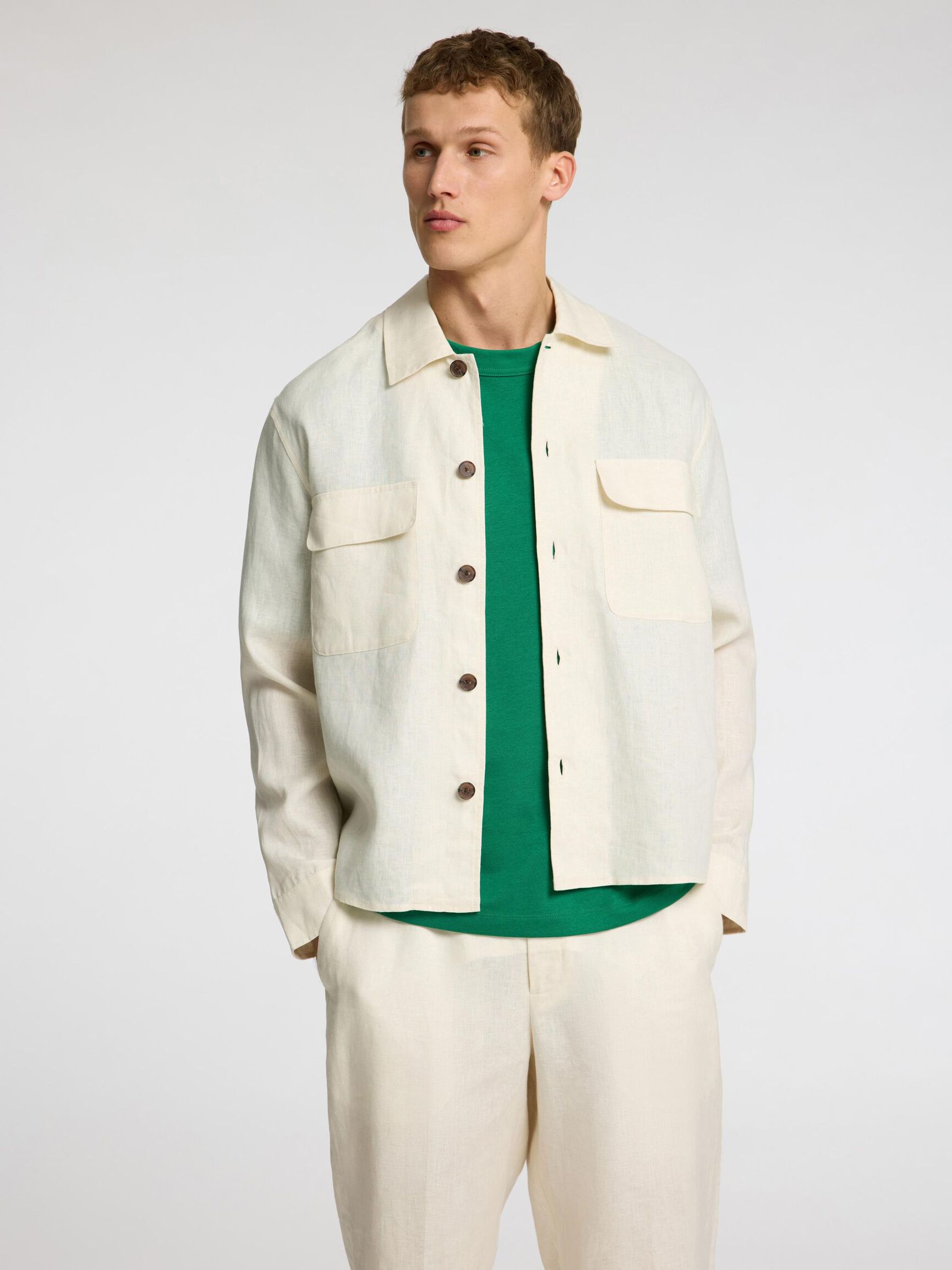 CORTE RELAJADO CAMISETA DE CUELLO REDONDO, Verdant Green, highres