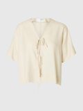 Selected TIE FRONT V-NECK TOP, Birch, highres - 16096917_Birch_001.jpg