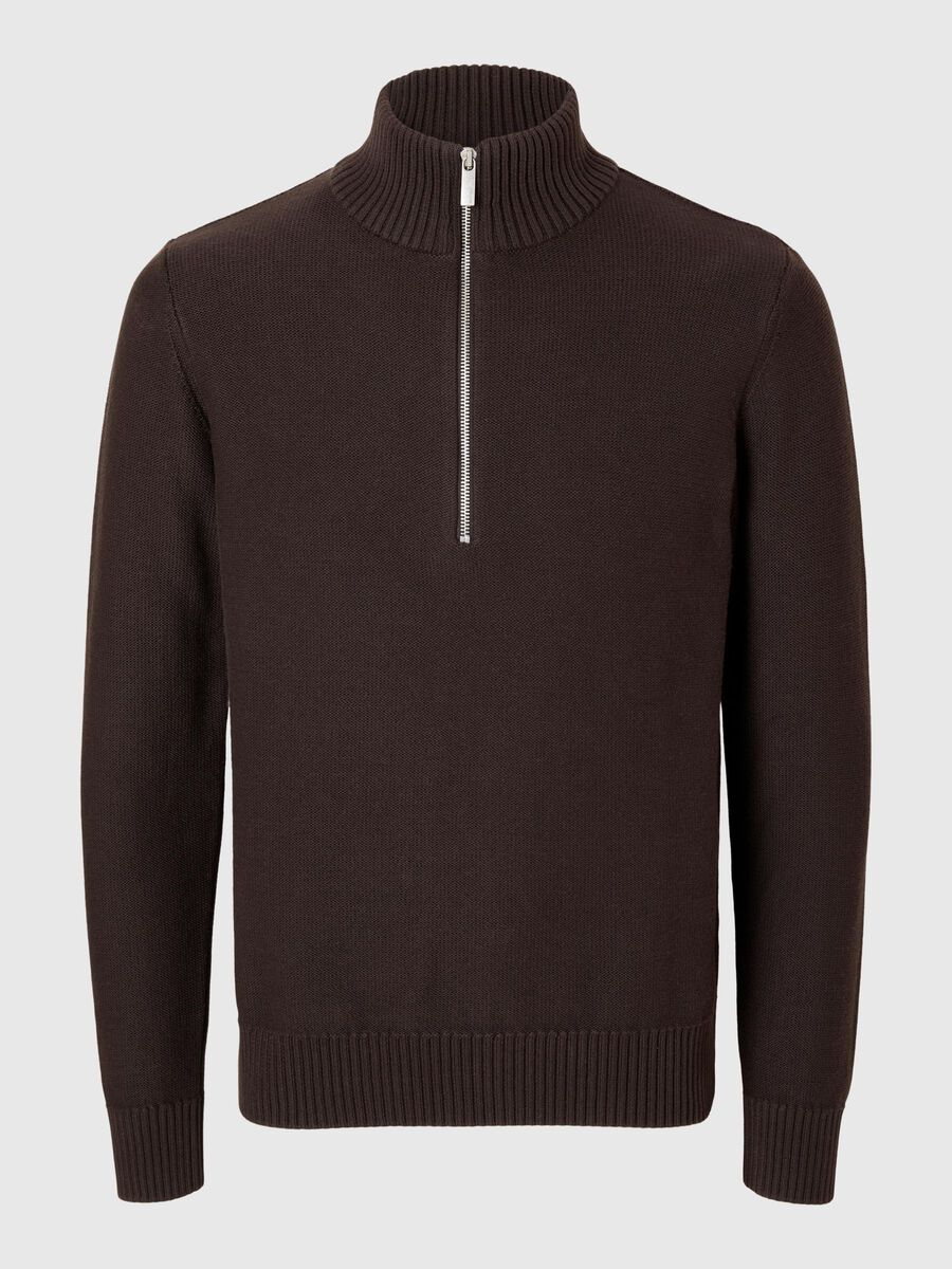 Selected HALF-ZIP PULLOVER, Chocolate Torte, highres - 16092550_ChocolateTorte_001.jpg