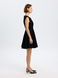 CAP SLEEVE MINI DRESS, Black, highres