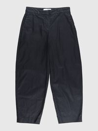 MID WAIST BUKSER MED BARREL-FIT, Black, highres