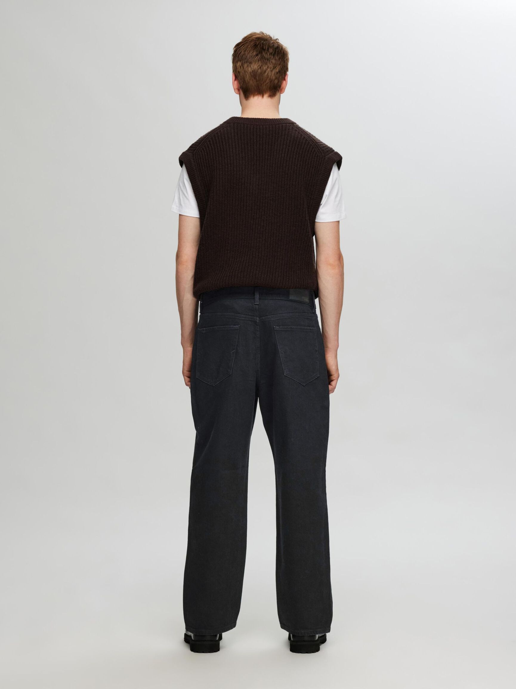 220 LOOSE FIT JEANS, Black Denim, highres