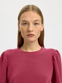 PUFF SLEEVE SWEATSHIRT, Anemone, highres