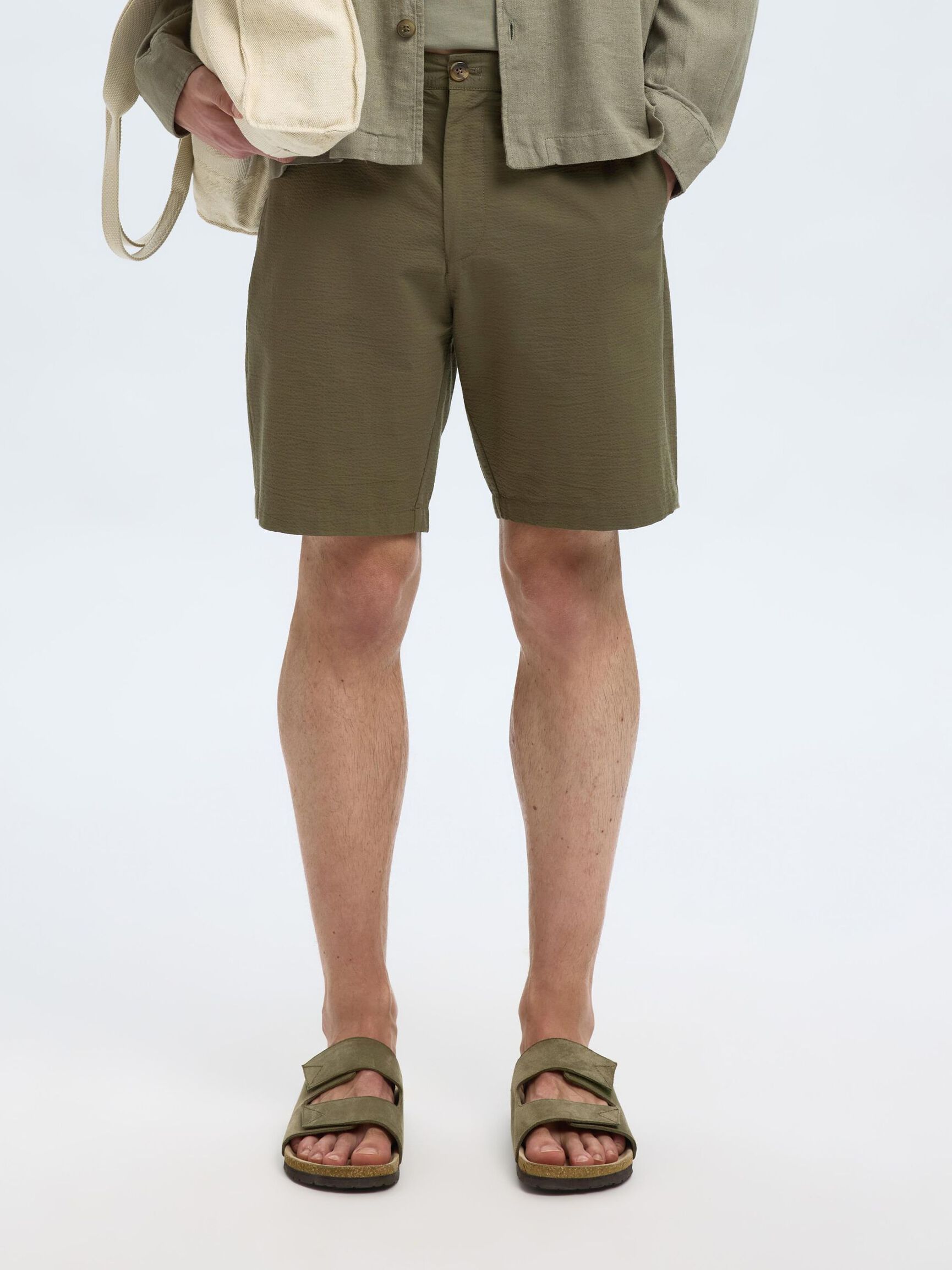 SEERSUCKER SHORTS, Kalamata, highres