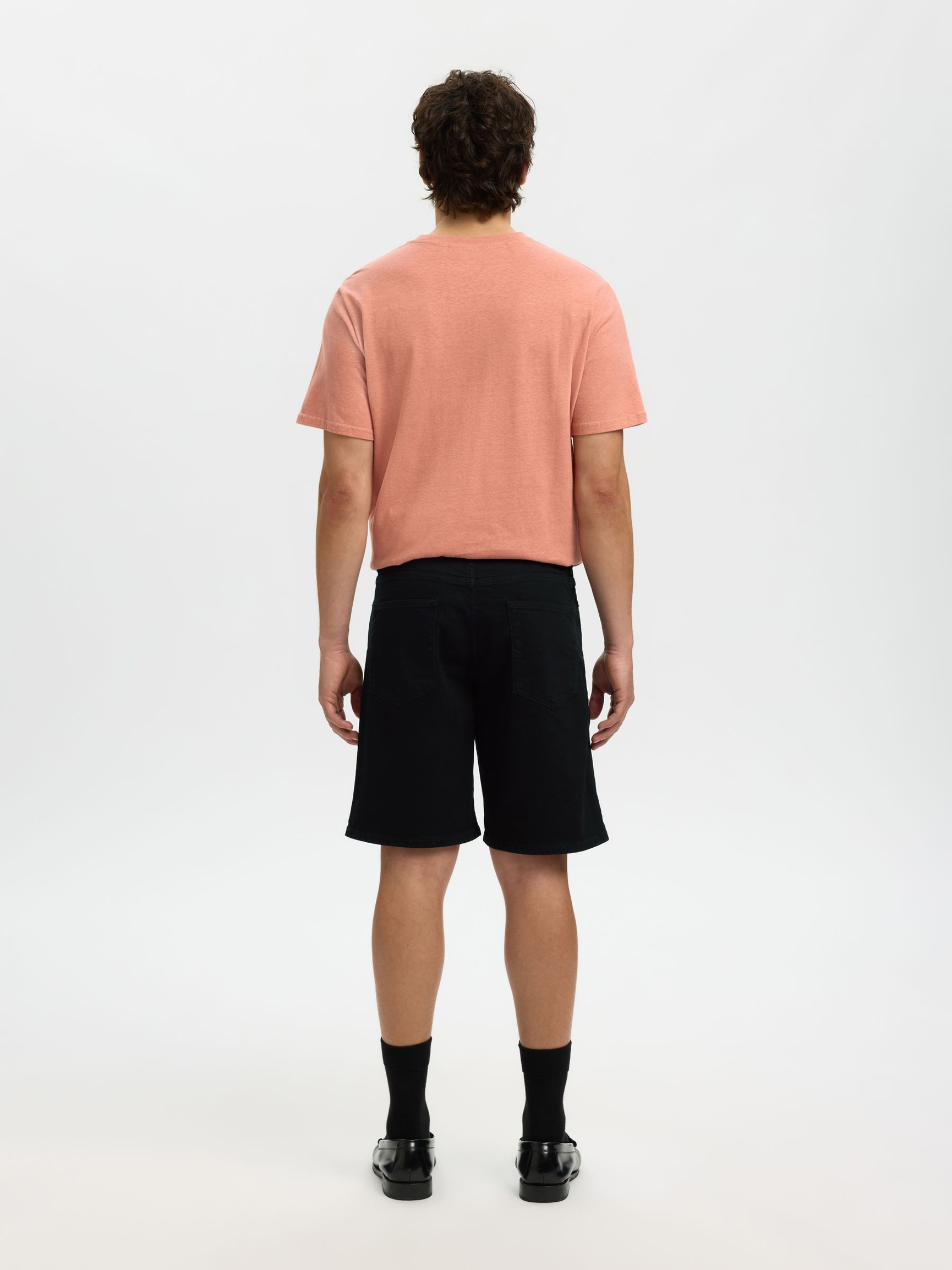 COUPE CLASSIQUE SHORTS EN JEAN, Black Denim, highres
